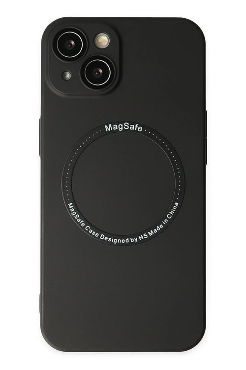 Newface Apple iPhone 14 Plus Kılıf Jack Magneticsafe Lens Silikon - Siyah