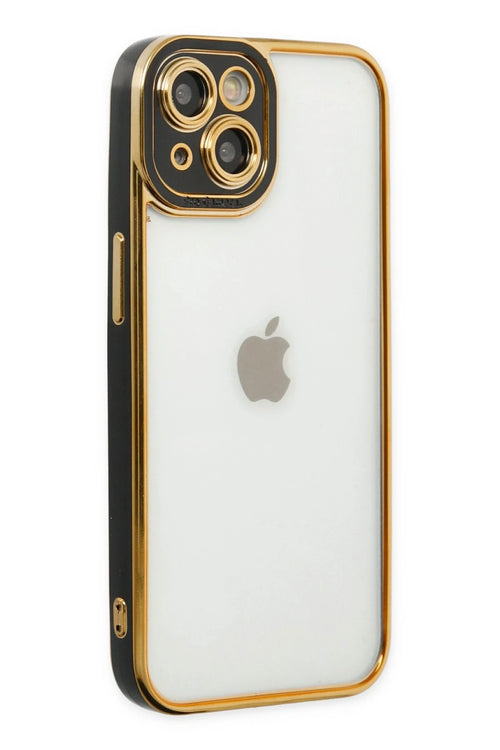 Newface Apple iPhone 14 Plus Kılıf Liva Lens Silikon - Siyah