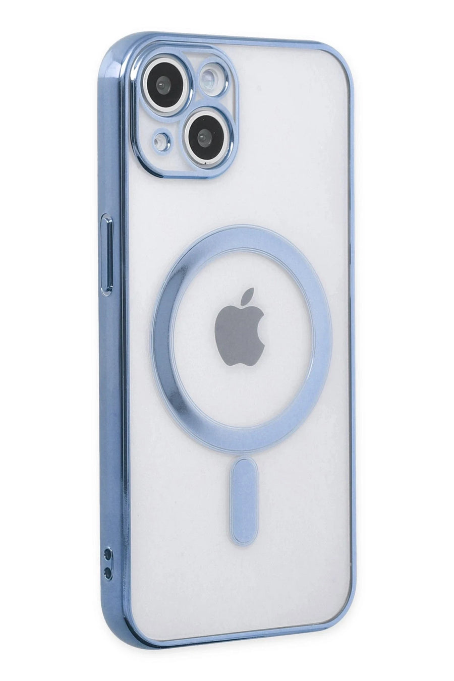Newface Apple iPhone 14 Plus Kılıf Magneticsafe Lazer Silikon - Sierra Blue