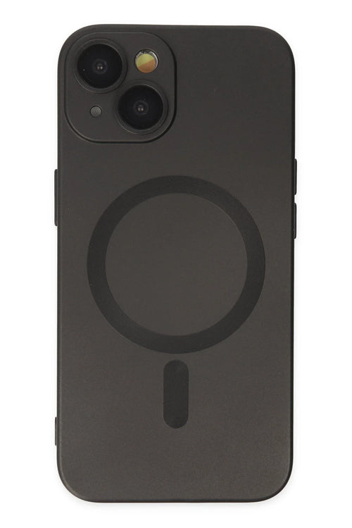 Newface Apple iPhone 14 Plus Kılıf Moshi Lens Magneticsafe Silikon - Siyah