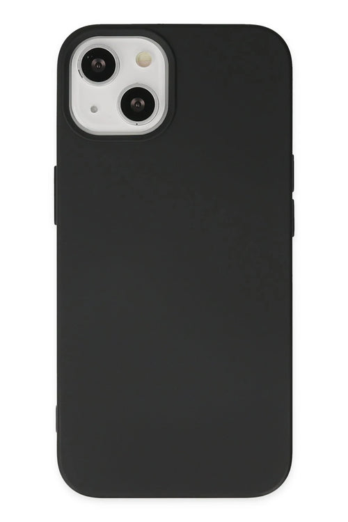 Newface Apple iPhone 14 Plus Kılıf Nano içi Kadife Silikon - Siyah
