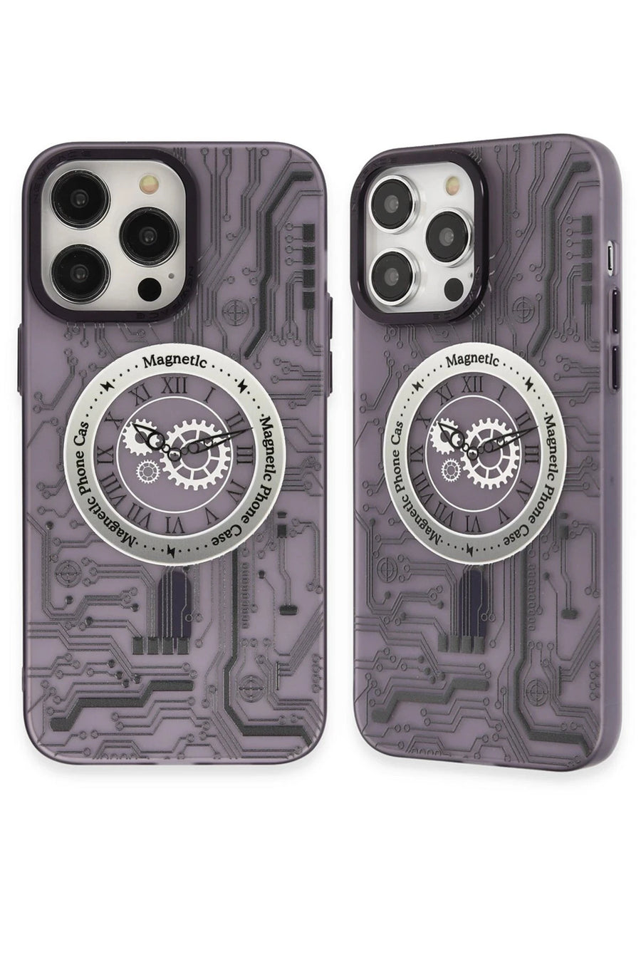 Newface Apple iPhone 14 Pro Kılıf Apollo Magneticsafe Desenli Kapak - Apollo Mor - 5