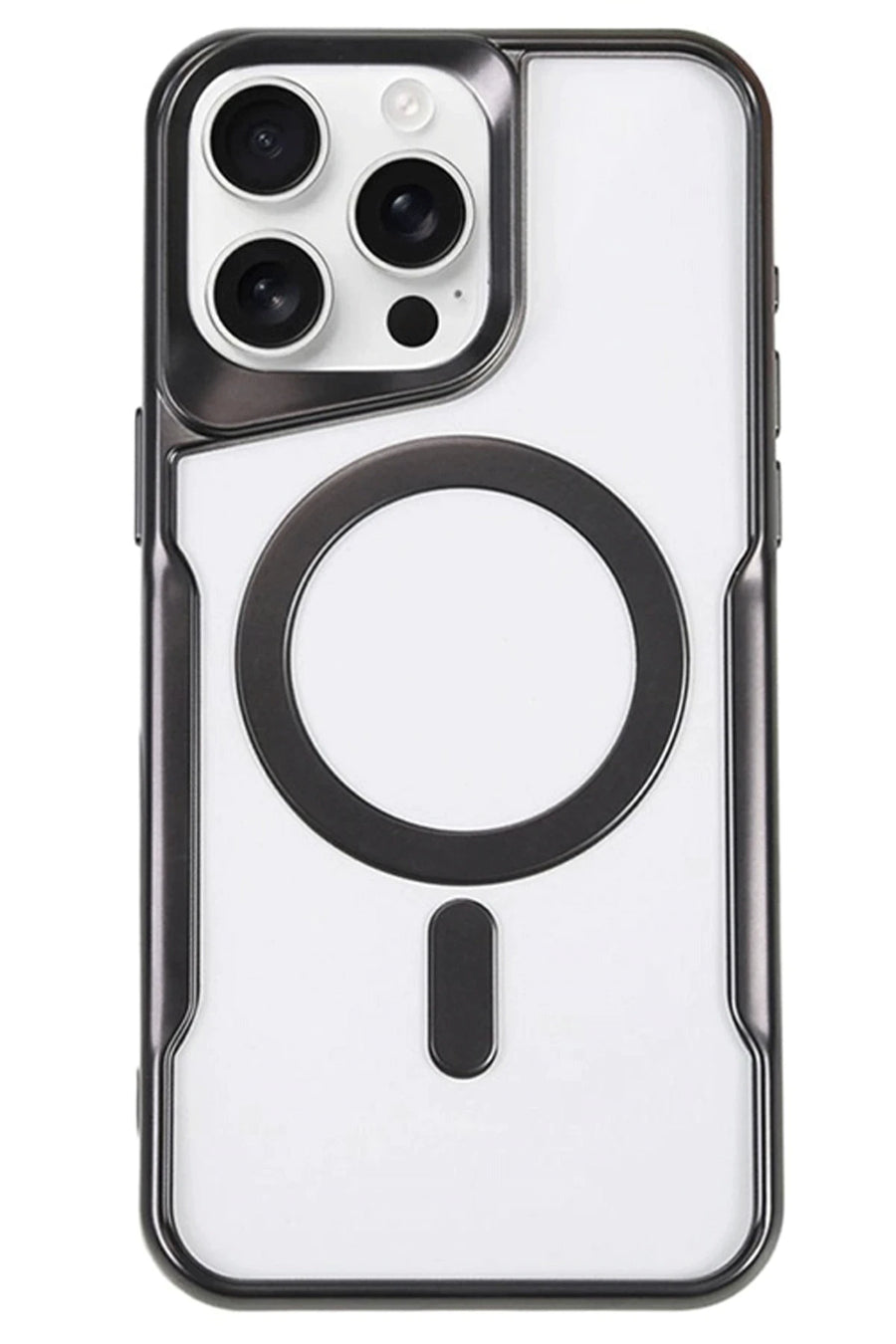 Newface Apple iPhone 14 Pro Kılıf Boyi Magsafe Silikon Kapak - Siyah