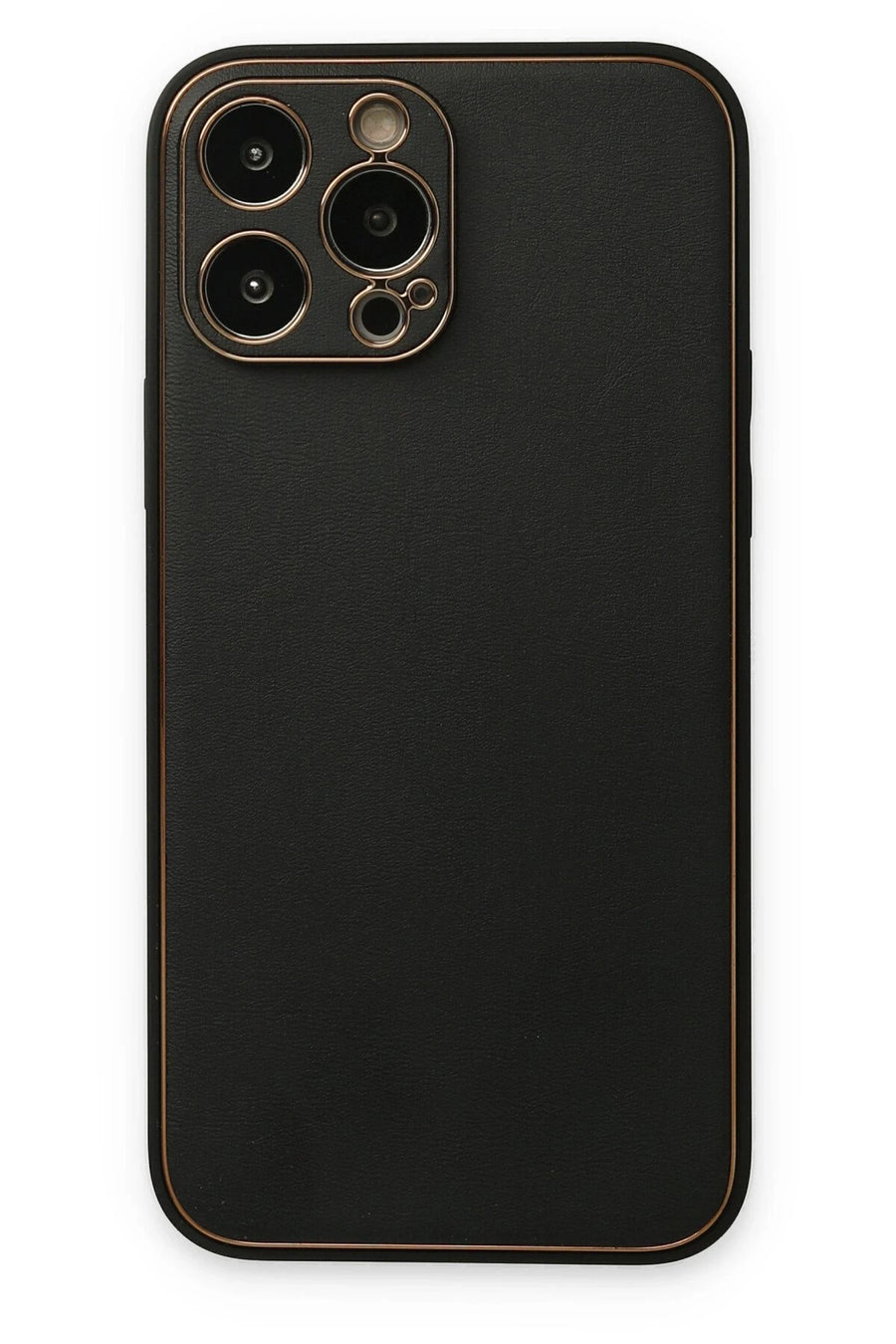 Newface Apple iPhone 14 Pro Kılıf Coco Deri Silikon Kapak - Siyah