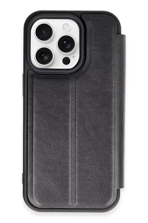 Newface Apple iPhone 14 Pro Kılıf Flip Cover - Siyah