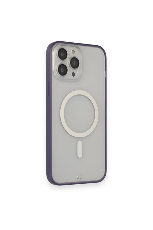 Newface Apple iPhone 14 Pro Kılıf Grand Magneticsafe Kapak - Mor