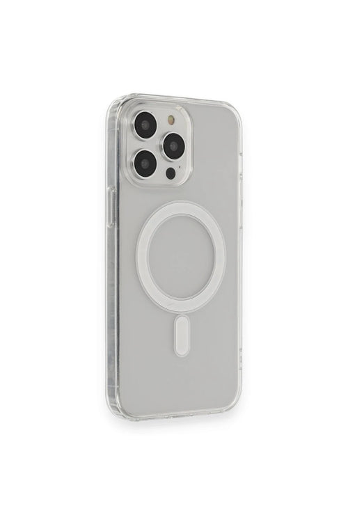 Newface Apple iPhone 14 Pro Kılıf Matte Şeffaf Magneticsafe - Şeffaf