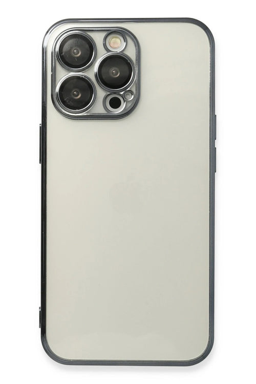 Newface Apple iPhone 14 Pro Kılıf Razer Lensli Silikon - Siyah