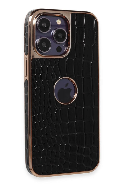 Newface Apple iPhone 14 Pro Kılıf Snake Kapak - Siyah