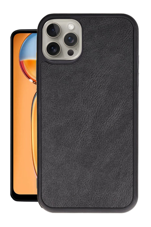 Newface Apple iPhone 14 Pro Max Kılıf Aras Deri Kapak - Siyah