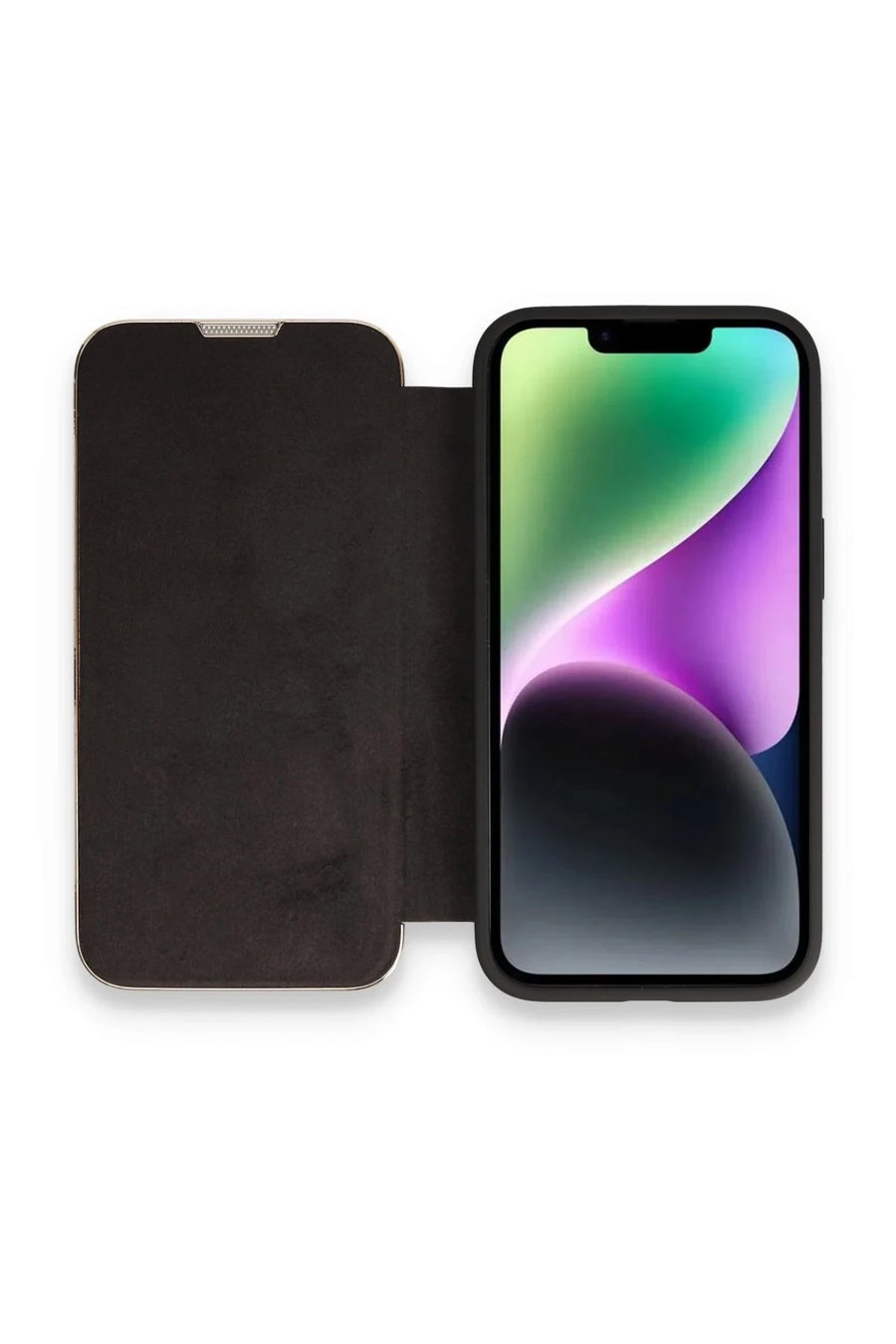 Newface Apple iPhone 14 Pro Max Kılıf Dolpin Kapaklı - Siyah