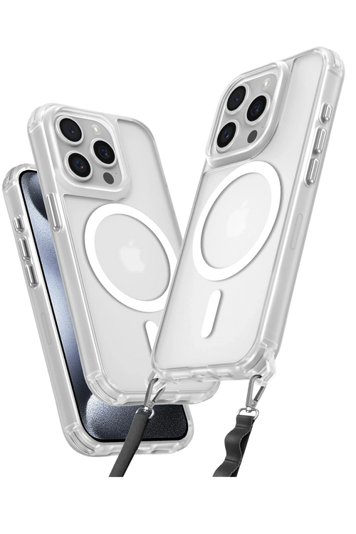 Newface Apple iPhone 14 Pro Max Kılıf Enka Magsafe Silikon Kılıf - Şeffaf