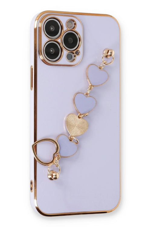 Newface Apple iPhone 14 Pro Max Kılıf Esila Silikon - Lila