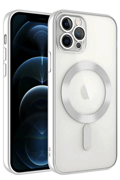 Newface Apple iPhone 14 Pro Max Kılıf Kross Magneticsafe Kapak - Gümüş