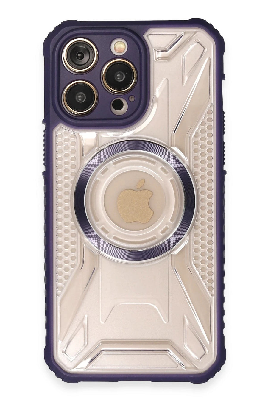 Newface Apple iPhone 14 Pro Max Kılıf Prag Magneticsafe Kapak - Derin Mor