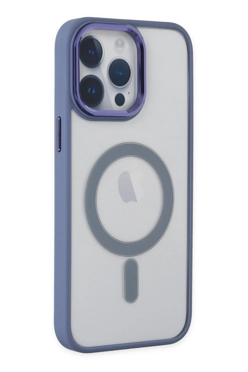 Newface Apple iPhone 14 Pro Max Kılıf Room Magneticsafe Silikon - Sierra Blue