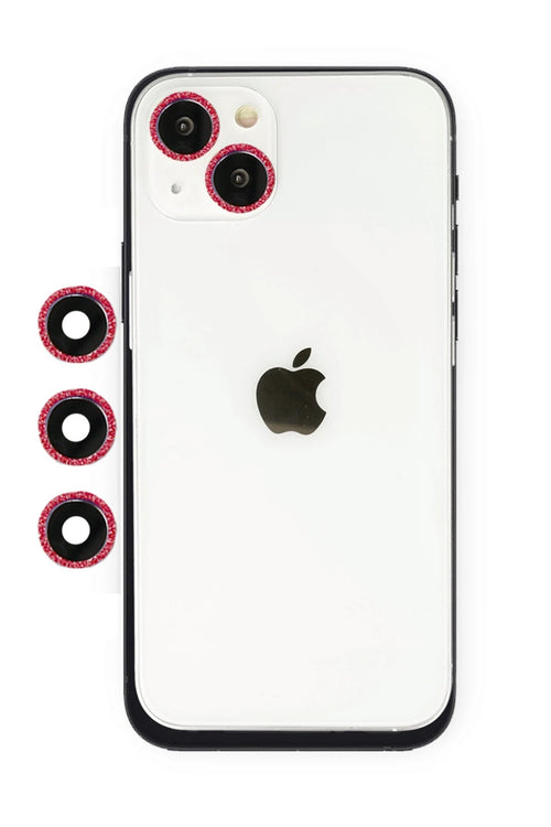 Newface Apple iPhone 14 Shine Kamera Lens - Kırmızı