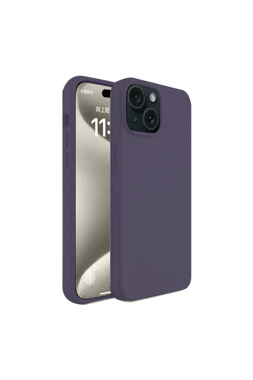 Newface Apple iPhone 15 Kılıf First Silikon - Mürdüm