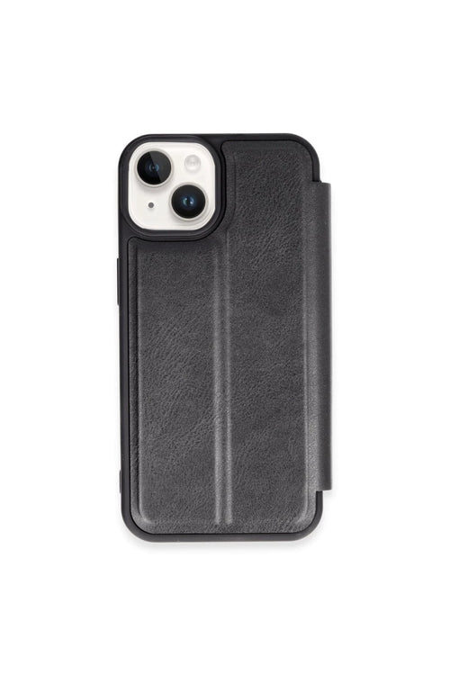 Newface Apple iPhone 15 Kılıf Flip Cover - Siyah