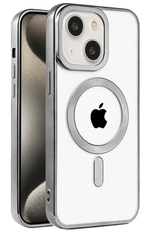 Newface Apple iPhone 15 Kılıf Kronos Magsafe Kapak - Titanyum Gri
