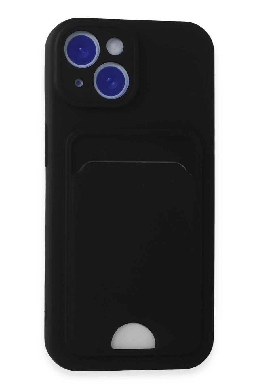 Newface Apple iPhone 15 Plus Kılıf Kelvin Kartvizitli Silikon - Siyah