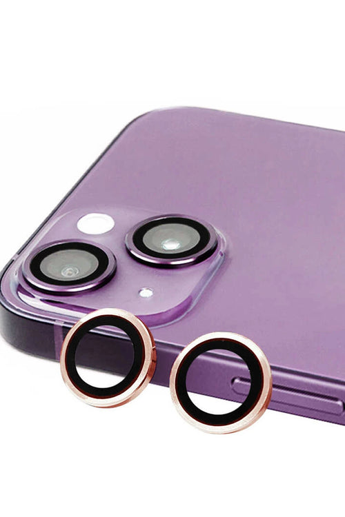 Newface Apple iPhone 15 Plus Raze Metal Kamera Lens - Pembe