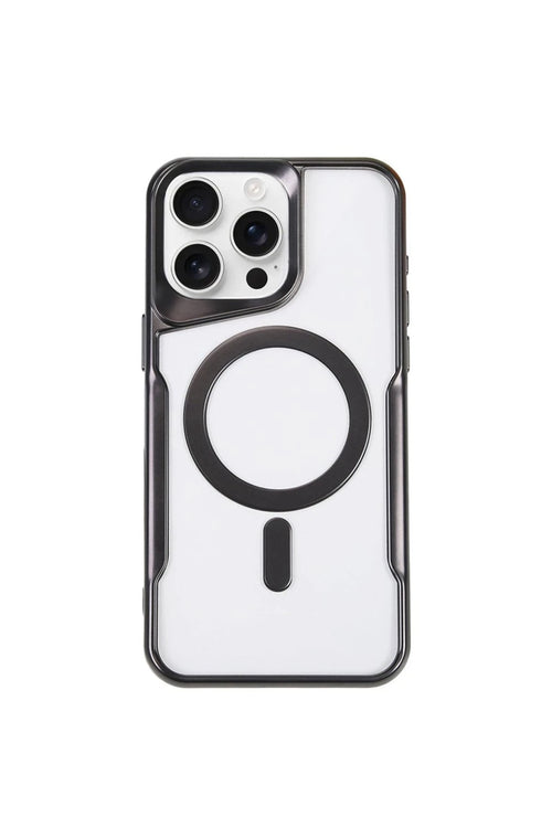 Newface Apple iPhone 15 Pro Kılıf Boyi Magsafe Silikon Kapak - Siyah