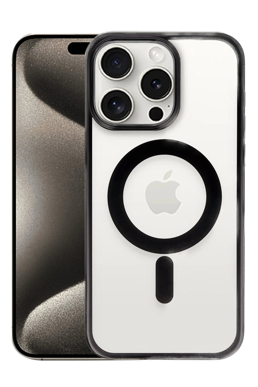 Newface Apple iPhone 15 Pro Kılıf Erozi Magsafe Kapak - Siyah