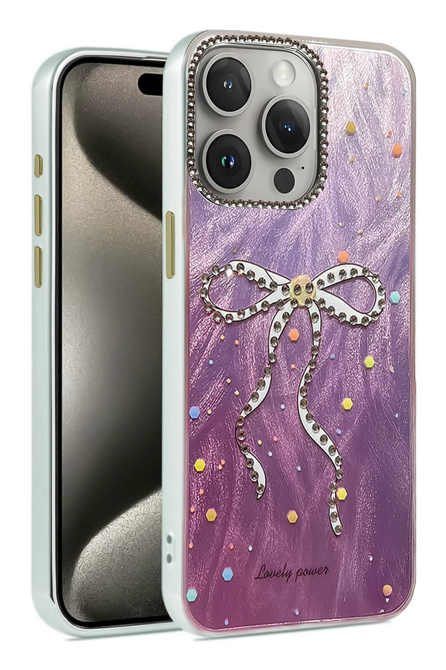 Newface Apple iPhone 15 Pro Max Kılıf Blade Aynalı Desenli Kapak - Desen 1