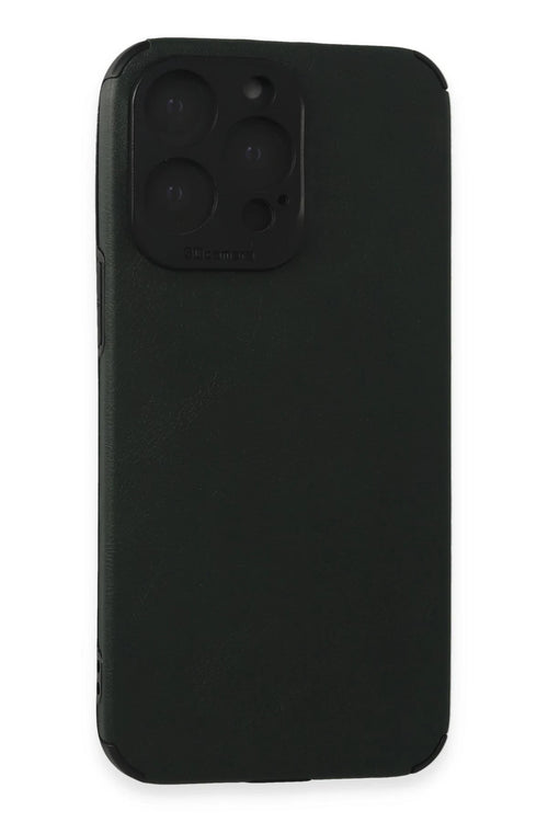 Newface Apple iPhone 15 Pro Max Kılıf Loop Deri Silikon - Yeşil