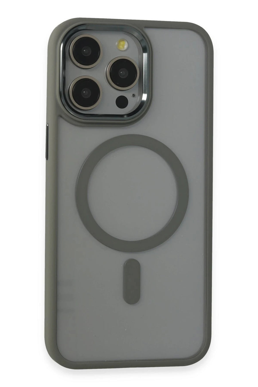 Newface Apple iPhone 15 Pro Max Kılıf Room Magneticsafe Silikon - Gri