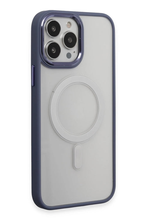 Newface Apple iPhone 15 Pro Max Kılıf Room Magneticsafe Silikon - Sierra Blue