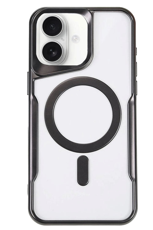 Newface Apple iPhone 16 Kılıf Boyi Magsafe Silikon Kapak - Siyah