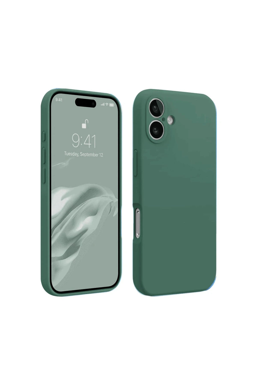 Newface Apple iPhone 16 Kılıf First Silikon - Koyu Yeşil