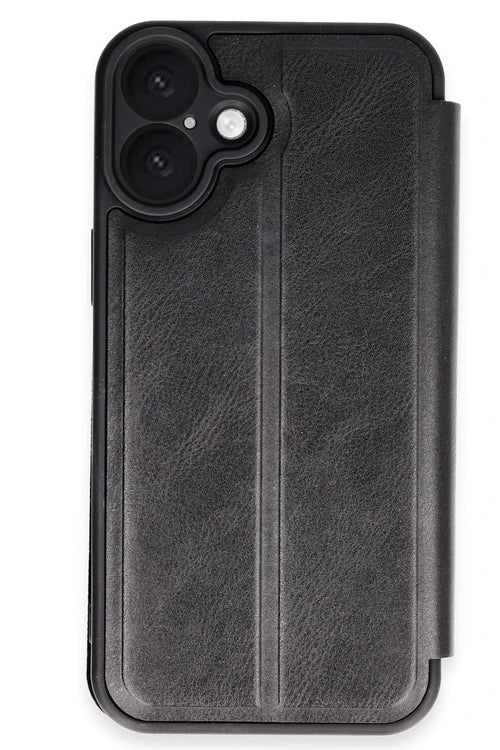 Newface Apple iPhone 16 Kılıf Flip Cover - Siyah