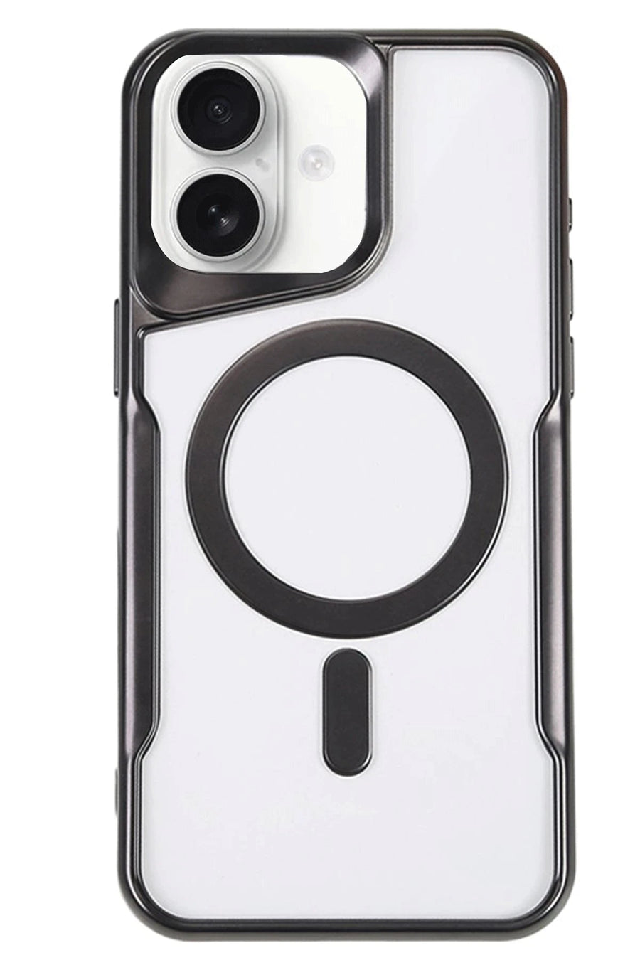 Newface Apple iPhone 16 Plus Kılıf Boyi Magsafe Silikon Kapak - Siyah