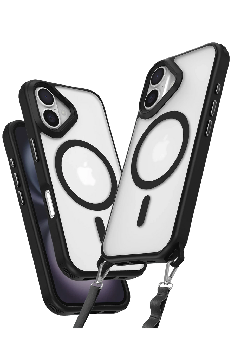 Newface Apple iPhone 16 Plus Kılıf Enka Magsafe Silikon Kılıf - Siyah