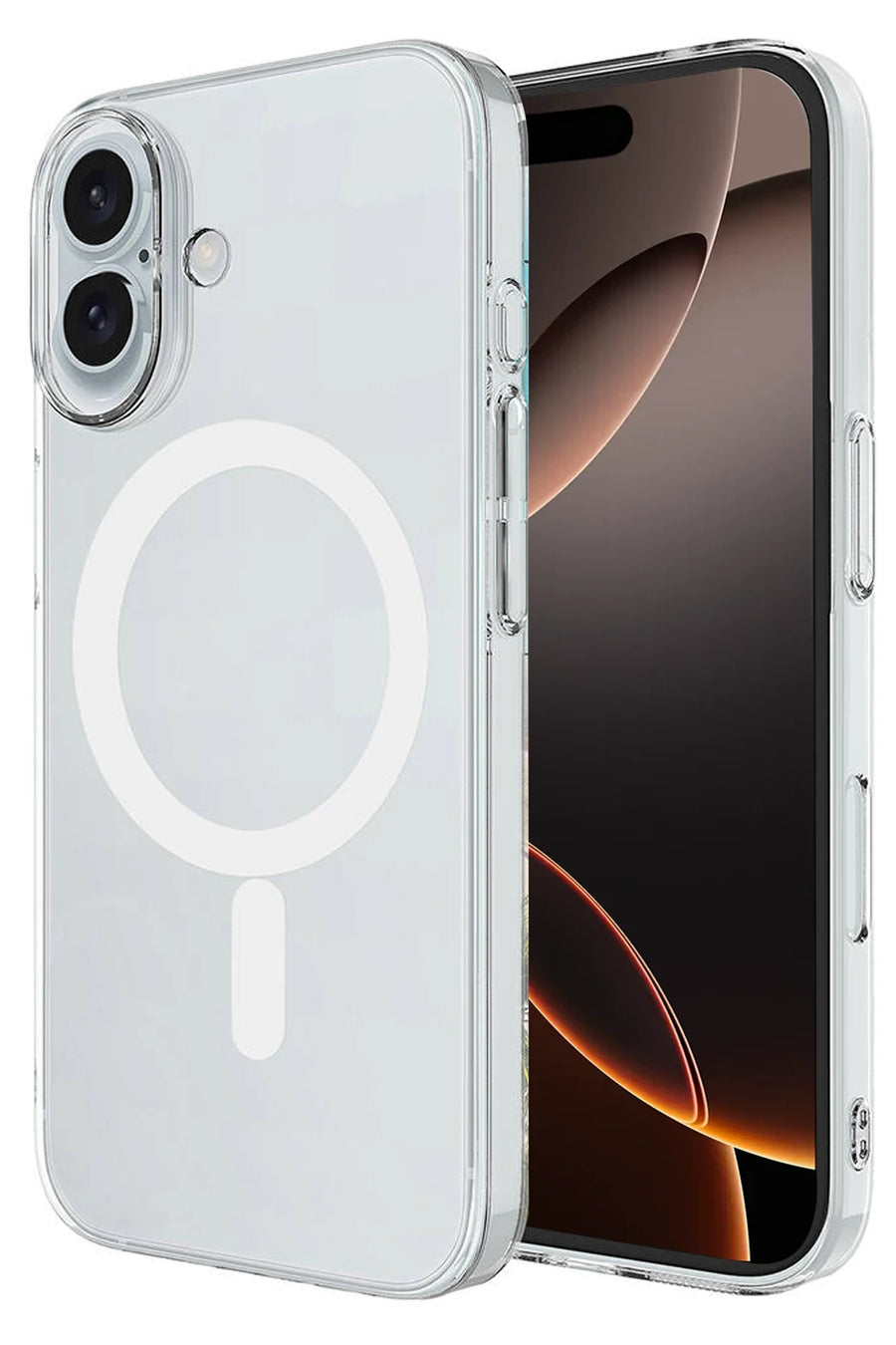 Newface Apple iPhone 16 Plus Kılıf Magneticsafe Şeffaf Silikon - Şeffaf