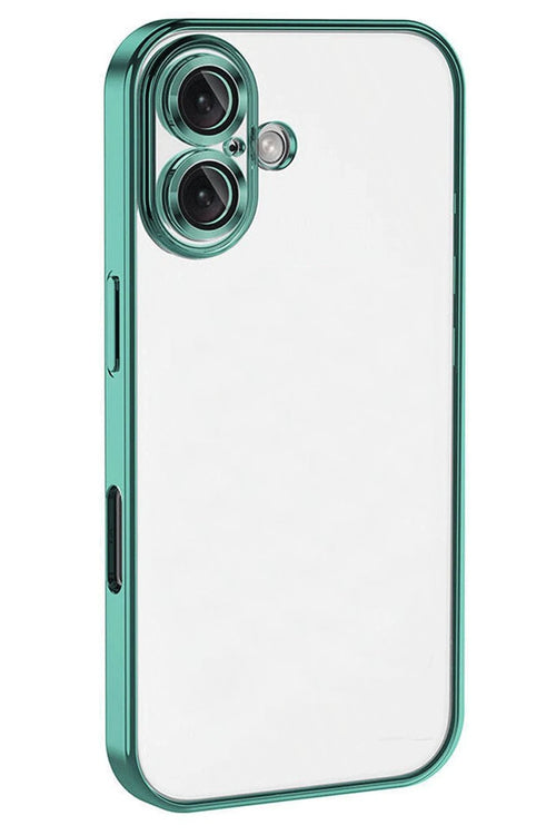 Newface Apple iPhone 16 Plus Kılıf Razer Lensli Silikon - Turkuaz