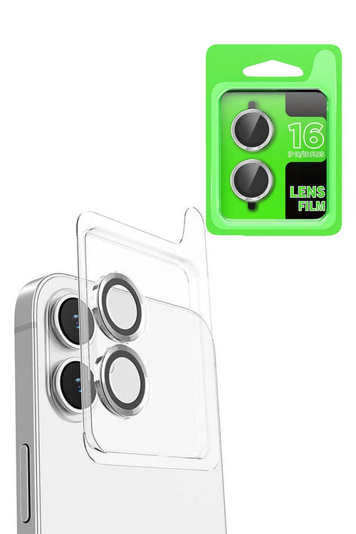 Newface Apple iPhone 16 Plus Raze Metal Kamera Lens - Beyaz