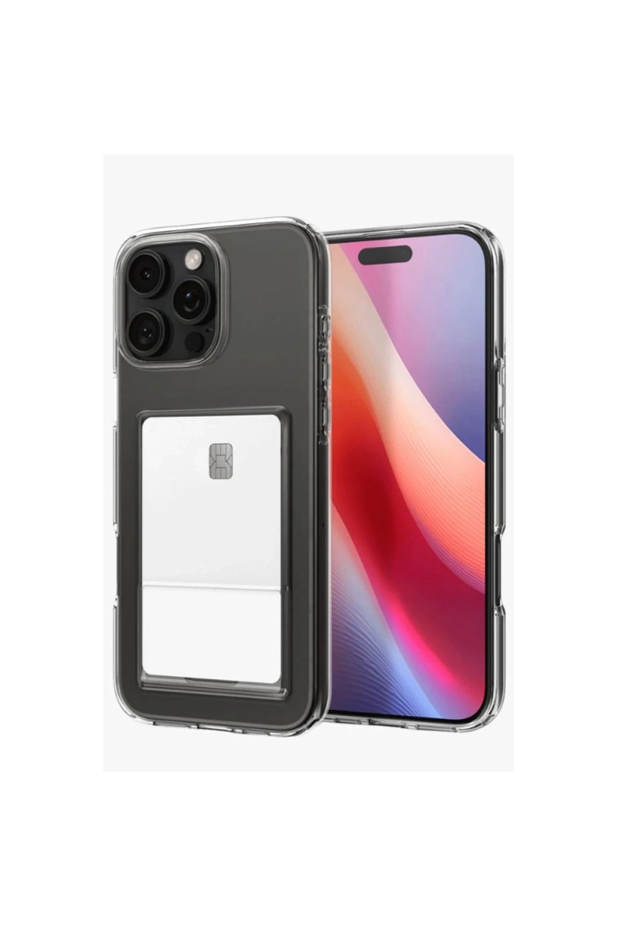 Newface Apple iPhone 16 Pro Kılıf Kart Şeffaf Silikon - Şeffaf