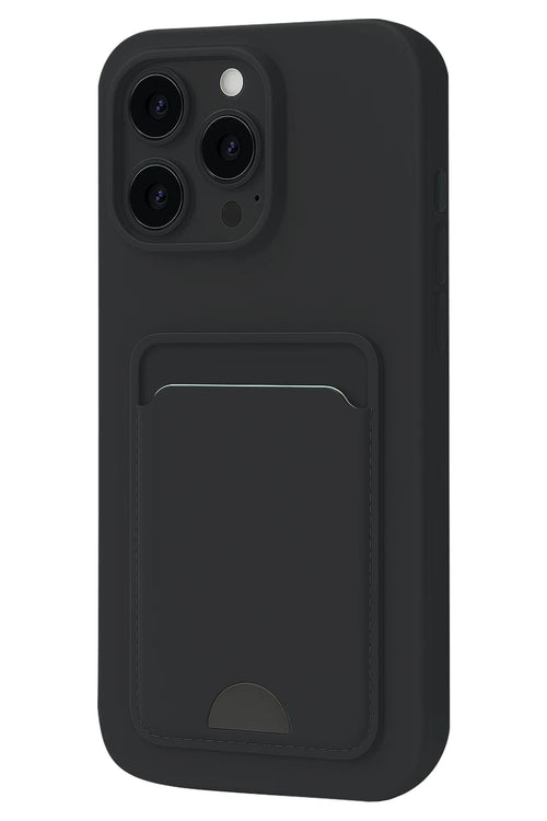 Newface Apple iPhone 16 Pro Kılıf Kelvin Kartvizitli Silikon - Siyah