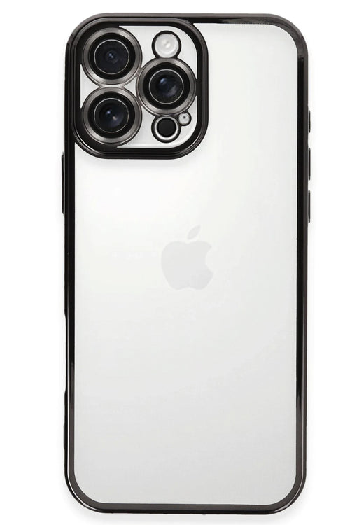 Newface Apple iPhone 16 Pro Kılıf Razer Lensli Silikon - Siyah