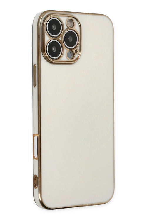 Newface Apple iPhone 16 Pro Kılıf Volet Silikon - Beyaz
