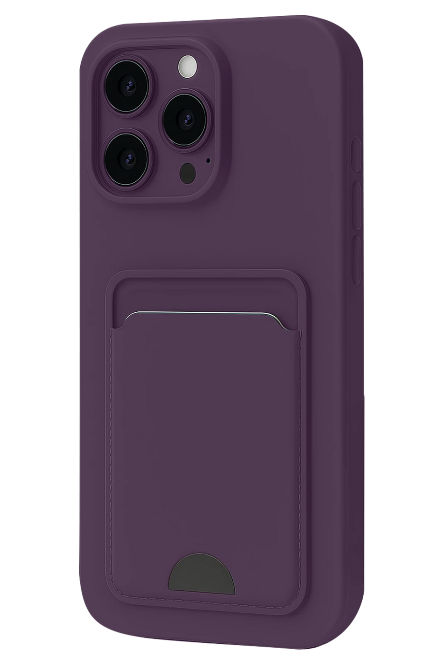 Newface Apple iPhone 16 Pro Max Kılıf Kelvin Kartvizitli Silikon - Derin Mor