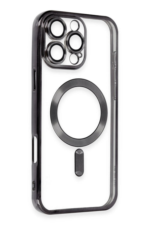 Newface Apple iPhone 16 Pro Max Kılıf Kross Magneticsafe Kapak - Siyah