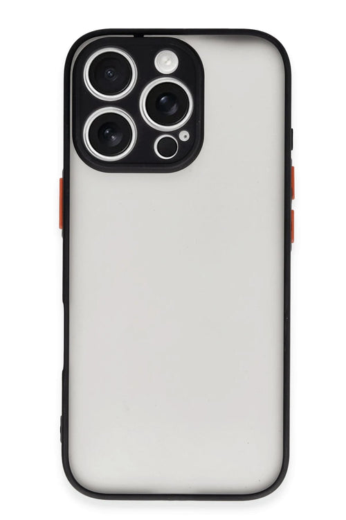 Newface Apple iPhone 16 Pro Max Kılıf Montreal Silikon Kapak - Siyah