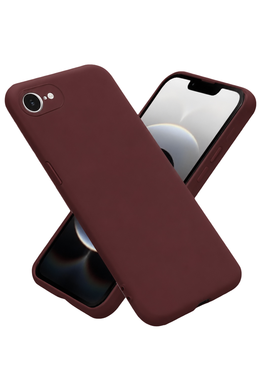 Newface Apple iPhone 16E Kılıf First Silikon - Bordo