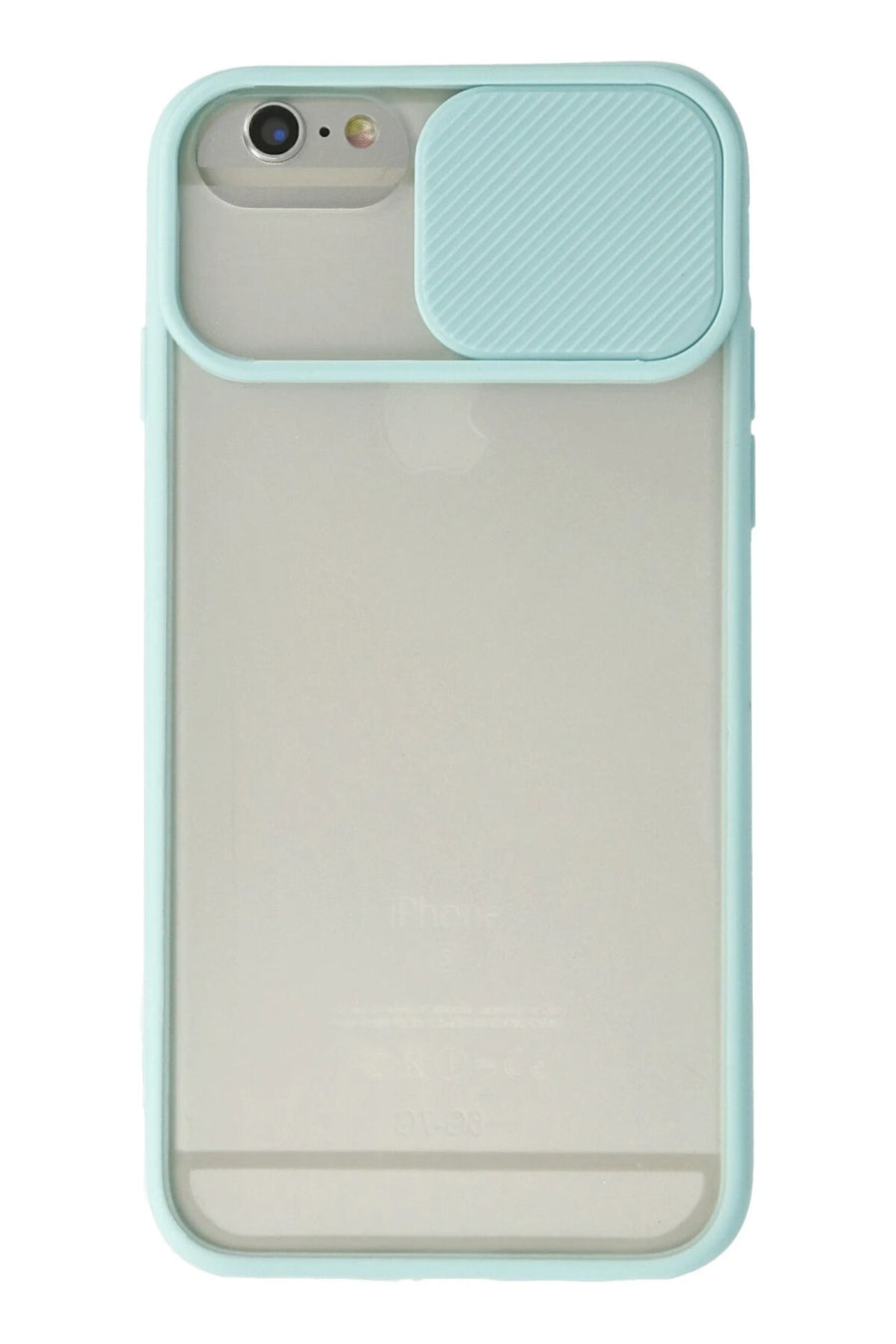 Newface Apple iPhone 6 Kılıf Palm Buzlu Kamera Sürgülü Silikon - Turkuaz