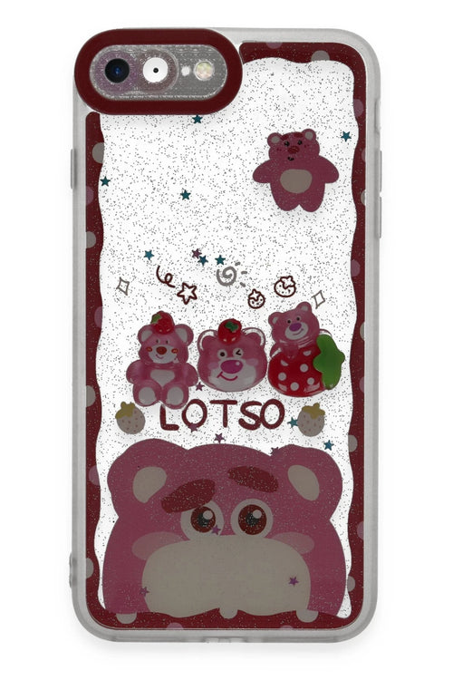 Newface Apple iPhone 7 Kılıf Sweet Desenli Silikon Kapak - Pembe